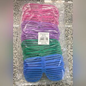 New 12-Pack SG-GLSHU Multicolor Party Favor Shutter Shade Sunglasses Ages 5 & Up